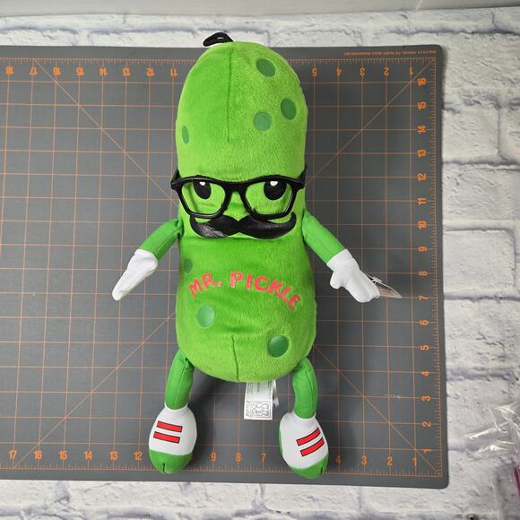 Fiesta Mr Pickle Plush 12 inch Green Mustache Eyeglasses - Picture 16 of 16